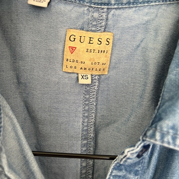 Guess Blue Denim-like Cold Shoulder Dress size XS - Picture 6 of 6